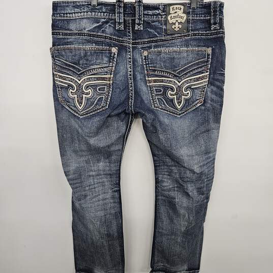 Rock Revival Blue Straight Fit Jeans image number 2