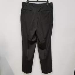 Mens Brown Wool Double Pleated Slash Pocket Straight Leg Dress Pants Size M alternative image