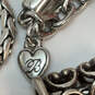 Designer Brighton Silver-Tone Faux Pearl Stone Reversible Pendant Necklace image number 4