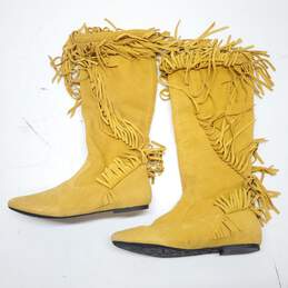 Sam Edelman Knee High Fringe Boots Size 8M alternative image