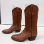 Men's Brown Tony Lama Marbled  Chocolate Leather Western Boots Size 6 1/2D NWT image number 2