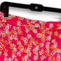 Womens Pink Floral Flat Front Slash Pocket Side Zip Short Mini Skirt Sz 12 image number 3