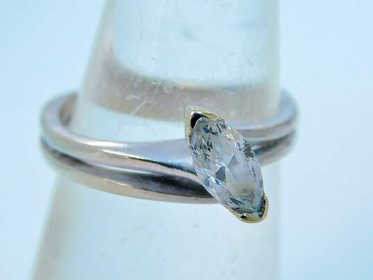 14K White Gold 0.47 CT Marquise Diamond Solitaire Ring 3.2g image number 2