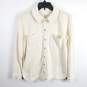 Madewell Women Ivory Waffle Button Up Shirt XS image number 1