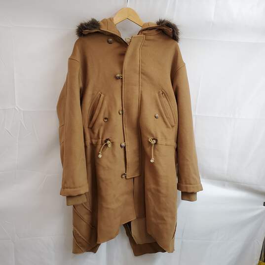 Fake London HCCDED Wool Overcoat Women's Size M image number 1