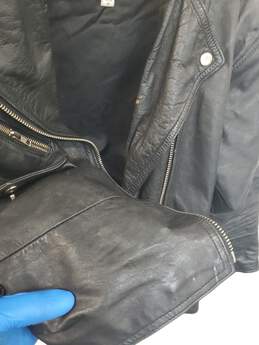 Mn LA Studio Leather Jacket Zip Up Sz M Korea alternative image