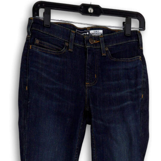Womens Blue Denim Medium Wash Pockets Stretch Skinny Leg Jeans Size 2 image number 3