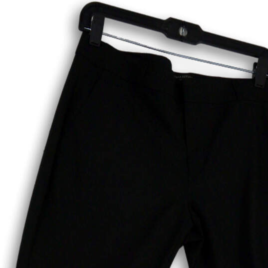 NWT Womens Black Flat Front Slash Pocket Straight Leg Dress Pants Size 8P image number 3