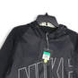 NWT Mens Black Long Sleeve Hooded Full-Zip Windbreaker Jacket Size XL image number 3