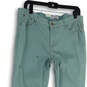 NWT Womens Green Denim Medium Wash Stretch Pockets Skinny Jeans Size 10 image number 3