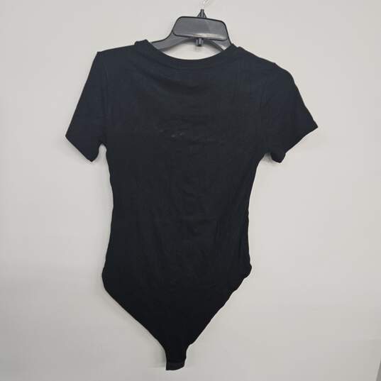 MANGOPOP Black Short Sleeve Bodysuit image number 2