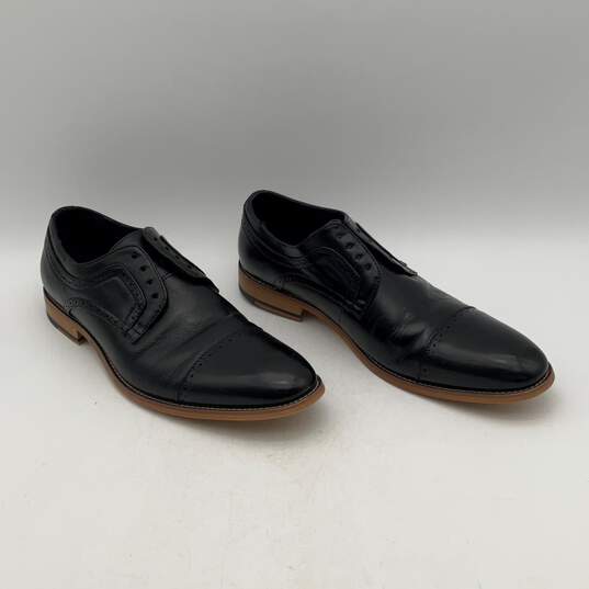 Stacy Adams Mens Dickinson Black Leather Lace-Up Oxford Dress Shoes Size 10 image number 3