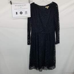 AUTHENTICATED Burberry Navy Blue Lace Dress Size 10