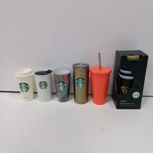 6 Pc. Bundle of Starbucks Travel Cups image number 1