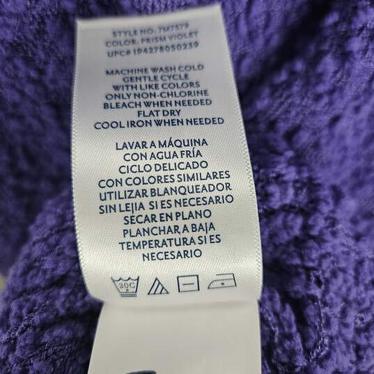Violet Popcorn Chenille Long Sleeve  Sweater image number 4