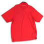 Mens Red Headgear Spread Collar Short Sleeve Loose Fit Polo Shirt Size 3XL image number 2