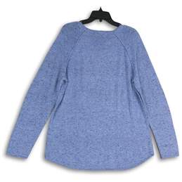 NWT Karen Scott Womens Blue Round Neck Long Sleeve Pullover Sweater Size 3X alternative image