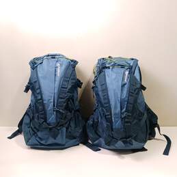 Bundle of 2 Blue And Green Outdoor Products Skyline 9.0 Hiking Backpacks