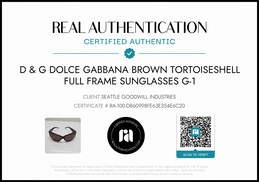 Dolce & Gabbana D&G 3008 Brown Tort Wrap Sunglasses AUTHENTICATED alternative image