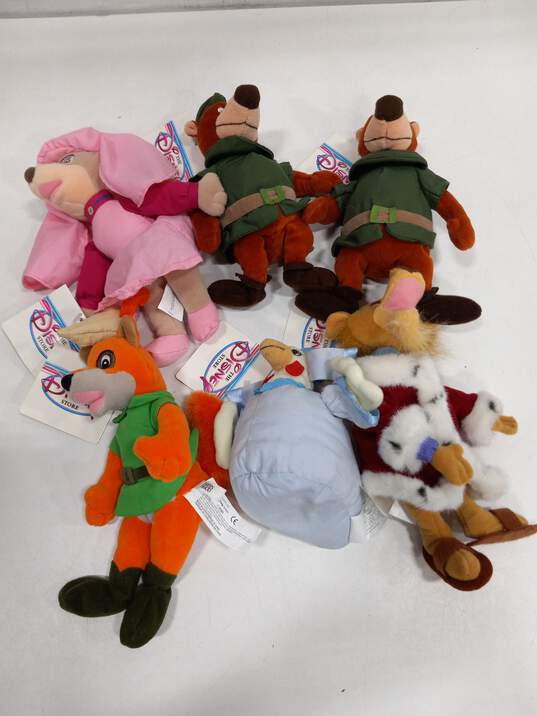 6PC Disney Store Robin Hood Characters Mini Bean Bag Stuffed Toys image number 2