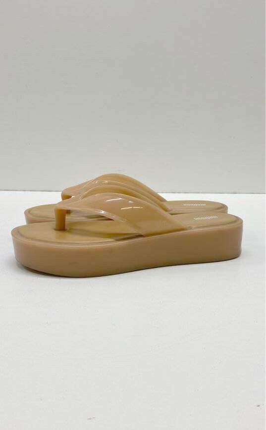 Melissa Rubber Platform Slide Thong Sandals Beige 10 image number 2