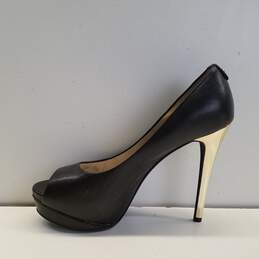 Michael Kors Black Leather Heels Women US 9M alternative image