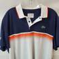 Lacoste Sport Blue White Short Sleeve Polo Size XL image number 2