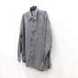 Emporio Armani Gray Stripe Men's Dress Shirt Long Sleeve Button Up Size XL with COA image number 2