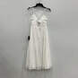 NWT Womens White Sweetheart Neck Crisscross Back Zip Fit & Flare Dress Sz S image number 2