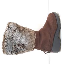 ESKT Brown Faux Suede Shearling Snow Boots Shoes Women's Size 38