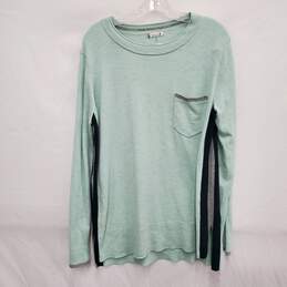 Smartwool WM's Shadow Pine Pocket Pastel Green, Blue & Gray Merion Blend Sweater Size XL