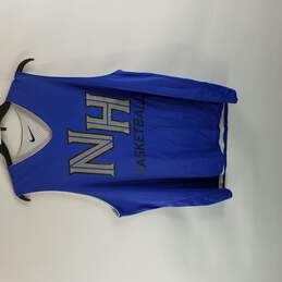 Nike Team NH Basketball Men Blue Jersey L