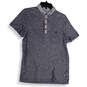 Mens Blue Heather Short Sleeve Collared Regular Fit Polo Shirt Size 3/S image number 1