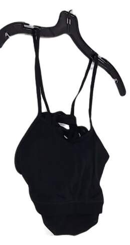 NWT Womens Black Spaghetti Strap Wireless Pullover Sports Bra Size XL alternative image