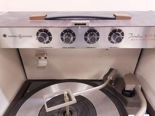 General Electric Trimline 500 Golden State Stereo Record Player-FOR PARTS OR REPAIR, DAMAGED POWER CABLE image number 10