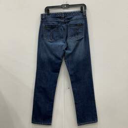 Womens Blue Denim Medium Wash Stretch Slim Fit Straight Jeans Size 10 alternative image
