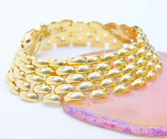 Elegant 14K Yellow Gold Chunky Fancy Link Chain Bracelet 15.0g image number 2