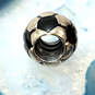 Designer Pandora S925 ALE Sterling Silver Black Soccer Ball Beaded Charm image number 3