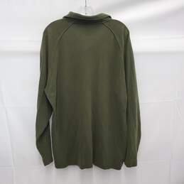 Patagonia MN's Olive Green Cotton Blend Half Snap Button Pullover Size L alternative image