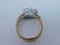 Vintage 14K Yellow Gold Bridal Set Ring Setting 5.6g image number 3