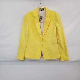 Express Yellow Lined Button Up Blazer Jacket WM Size 8 NWT
