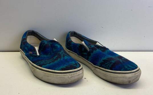 Vans x Pendleton Tribal Asphalt Blue Western Slip On Sneakers Men's Size 9 image number 3