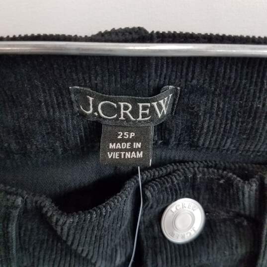 J Crew black corduroy straight leg jeans women's 25 petite nwt image number 3