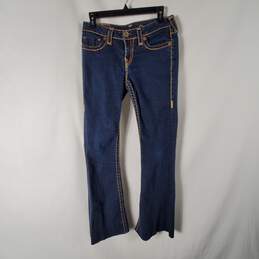 True Religion Women Blue BootCut Jeans Sz 31
