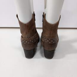 Women's Slater Brown Leather Western Boots Size 9M alternative image