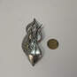 Designer Laurel Burch Silver-Tone Leaf Shape Fashionable Brooch Pin image number 2