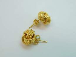 14K Yellow Gold Love Knot Stud Earrings 1.5g alternative image