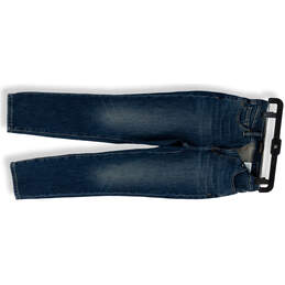 Womens Blue Medium Wash Denim Ultra High-Rise Slim Fit Skinny Jeans Sz 26P