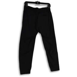Womens Black Elastic Waist Zip Pocket Pull-On Jogger Pants Size 6 alternative image