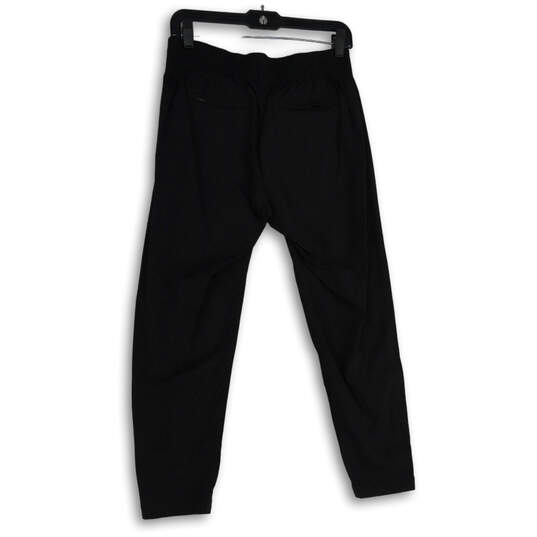 Womens Black Elastic Waist Zip Pocket Pull-On Jogger Pants Size 6 image number 2